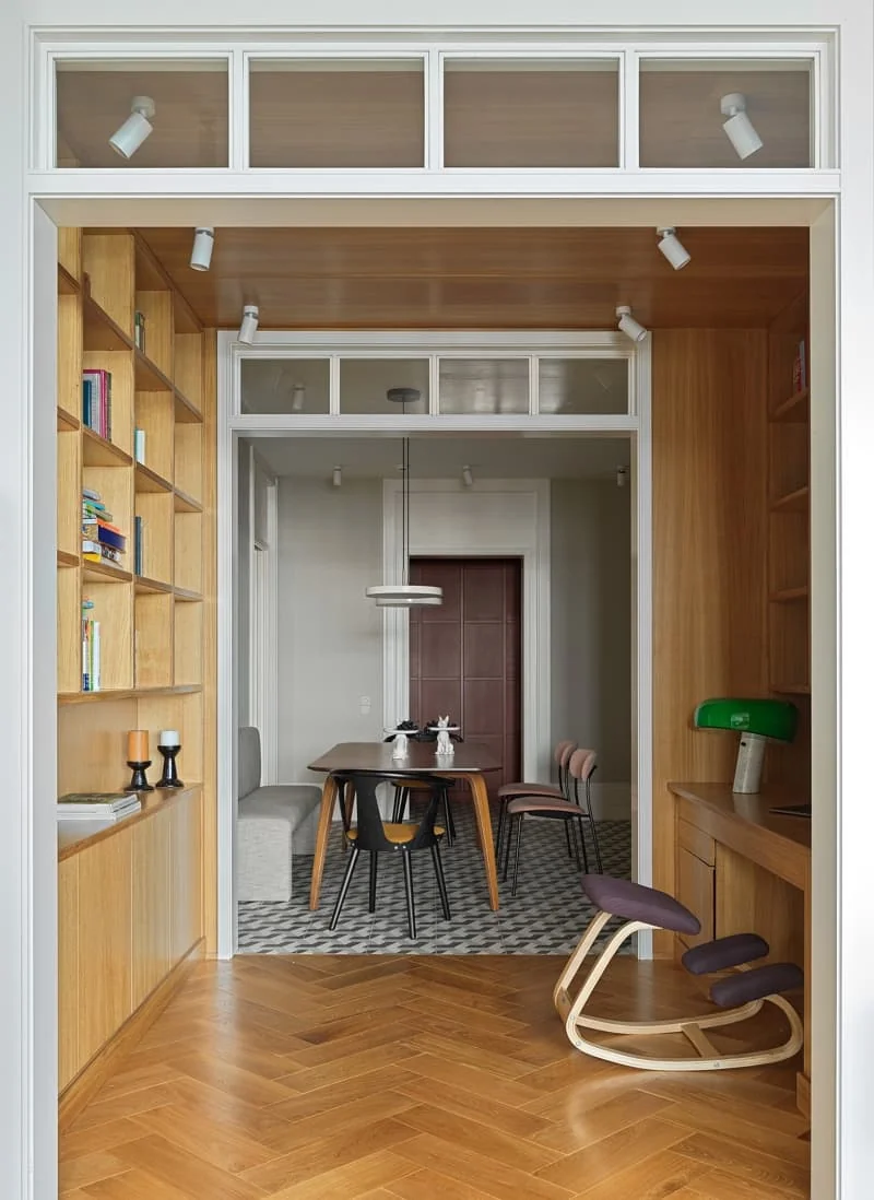 Дизайн библиотеки в квартире фото 4